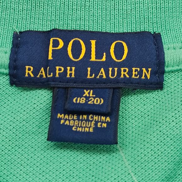 NWT Ralph Lauren Polo Shirt Boys Size XL 18 20 Green Short Sleeve - Picture 4 of 10